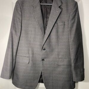 Croft & Barrow Black and Gray Houndstooth Blazer 44Long